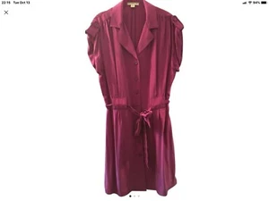 Hot Pink silk above knee Chemise  Casual dress - Picture 1 of 8