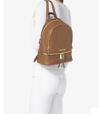 Michael Kors Rhea Large Zip Backpack Handbag - Acorn