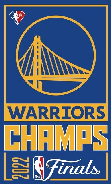 Golden State Warriors 2022 CHAMPIONS 3x5 Ft Banner Flag 2022 Playoffs The Finals - Image 1 of 1