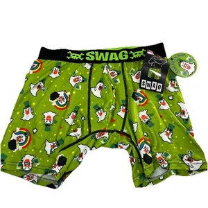 NWT SWAG Leprechaun Snap Me Ghost I’m Irish St. Patrick's Day Boxers Men's M - Picture 1 of 14