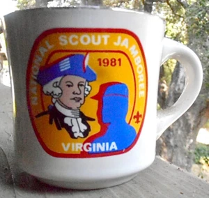 1981 National Scout Jamboree Virginia Boy Scouts BSA heavy china coffee cup mug - Picture 1 of 1