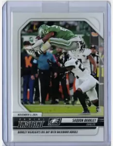 2024 Panini Instant NFL #128 Saquon Barkley Backward Hurdle EAGLES Print Run 884 - Zdjęcie 1 z 2