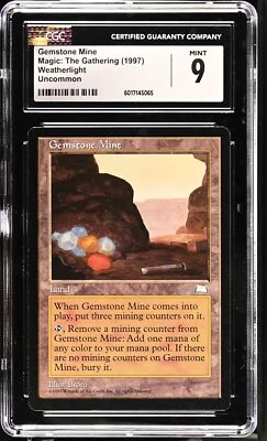 GEMSTONE MINE Weatherlight CGC 9 Vintage MTG [Nostalgium] - Image 1 of 2