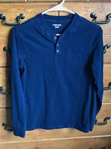 Cherokee Boys L (12/14) 3/4 Button Down Front Pocket Long Sleeve T-Shirt - Picture 1 of 3