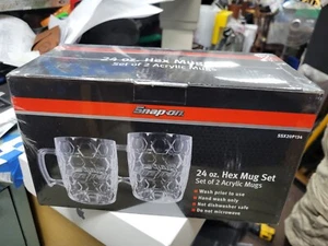 NIB Snap On Tools 24oz Hex Mug Set Of Two SSX20P134 Promotional Acrylic Mugs - Bild 1 von 1