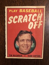 1971 Topps Scratch Off Tim McCarver St. Louis Cardinals HOF  Scratched Free Ship