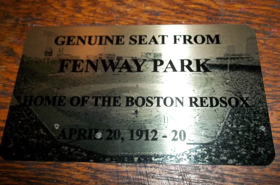 Placa de asiento de estadio Boston Red Sox Fenway Park Foto 1 de 1