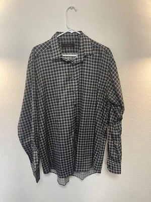 ETRO Milano Mens  Shirt XXL Blue Geometric Button down Cotton Shirt - Image 1 of 4