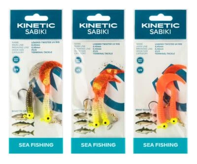 Kinetic Sabiki Loaded Twister UV 2/0 Twister-Vorfach Twister-Rig Dorsch-Rig - Bild 1 von 2