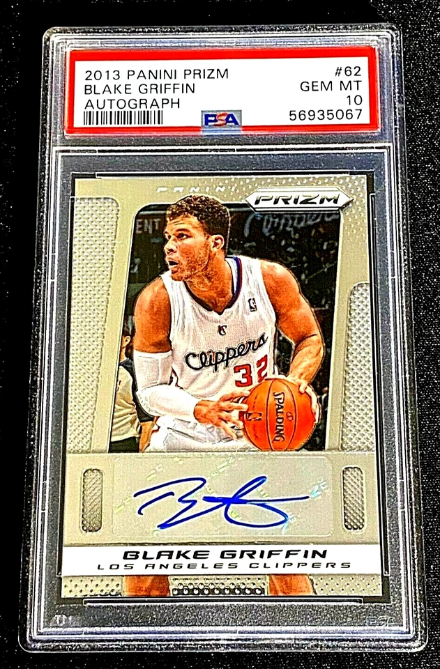 PSA 10 GEM MINT 2013 BLAKE GRIFFIN PANINI PRIZM AUTO AUTOGRAPH #62 G#sSEE - Image 1 of 2