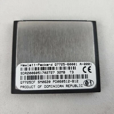 HP Q7725CF / Q7725-60001 Compact Flash 32MB Memory Card for LaserJet 9040 9050 - Image 1 of 3