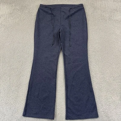 Vintage Express Pants Womens 11/12 Blue Flare Stretch Drawstring Loose 32x30 Y2K - Image 1 of 4