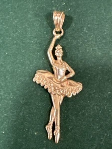 GOLD 14 K (585) Anhänger BALLERINA 41 x 17 mm; 2,4 Gramm (nagelneu) - Bild 1 von 10