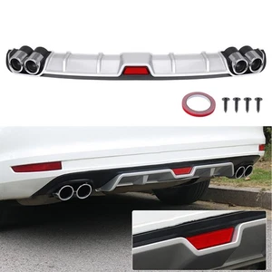 Universal Rear Bumper Lip Spoiler Diffuser Splitter Shark Fin Style Protector - Picture 1 of 8