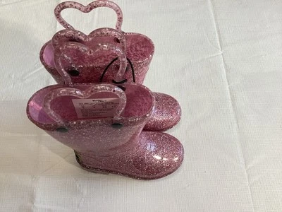 Western Chief девочек ботинки 5 Abby отлива блестящий дождь водонепроницаемый розовый блестящий  - Изображение 1 из 4