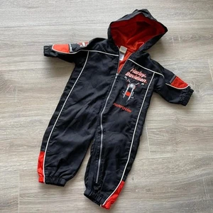 Mono Harley Davidson Bebé 6/9 Meses Negro y Naranja Mono Motociclista - Imagen 1 de 5