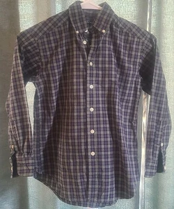 Ralph Lauren Boy's Shirt Sz 8 Plaid Button Up Green Blue Long Sleeve - Picture 1 of 5