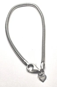 MICHAEL ANTHONY Kay's MA STERLING SILVER CHARM bracelet SNAKE CHAIN 3MM 925 - Picture 1 of 8