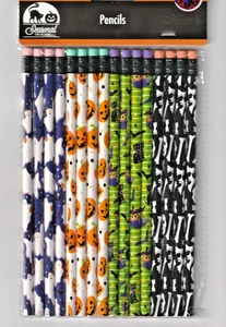 16 Pencils Halloween-Themed Spooky Scary Stylish Assortment 4 Each of 4 Designs* - Picture 1 of 1