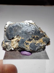 Red Rutile Crystals On Hematite Crystal With Unique Growth-Zagi. - Picture 1 of 12