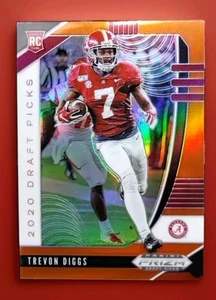 2020 Panini Prizm Draft Picks - Trevon Diggs - Rookie Orange Refractor - Picture 1 of 6