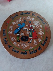 Vintage Holz Pennsylvania niederländische Volkskunst Untersetzer - Bild 1 von 4