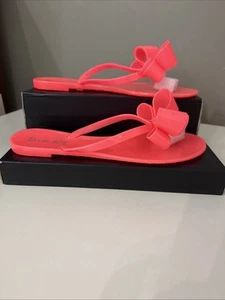 Dizzy Women's Lounge Fashion PInk Flip Flop Sandals Shoes with Bows Size 10 New! - Picture 1 of 23