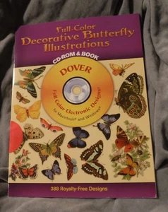 Full-Color Decorative Butterfly Illustrations CD-ROM & BOOK GRAPHIC ART - Picture 1 of 6