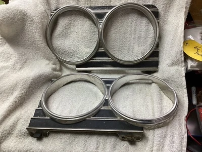 1966 Chevy Impala Belair Biscayne Farol Sobrancelha Moldura Acabamento Capricho - Imagem 1 de 4