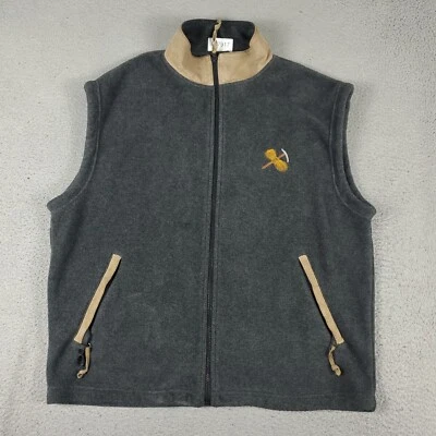Eastern Mountain Sports Vest Mens Size Large Gray Fleece Full Zip Up Jacket * - Image 1 of 4