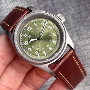 Titanium 36mm Tandorio Green Dial Sapphire Glass NH35A Automatic Mens Watch - Picture 1 of 11