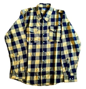HERREN BIKER FLANELL STIL GELB SCHWARZ GRAU BAUMWOLLE HEMD ZWEI FRONTTASCHEN - K3Q - Bild 1 von 7