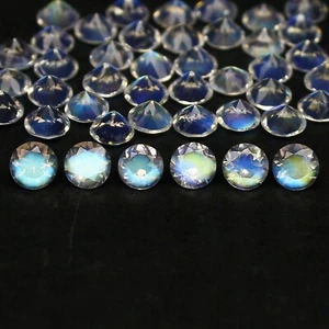 Natural Multi Fire Rainbow Moonstone Lot 4x4 MM Round Shape Faceted Gemstone Lot - Picture 1 of 3