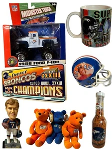 Denver Bronco Gift Box 7 Different Items Bears Bobble Head Plate Truck Mug ect. - Picture 1 of 15