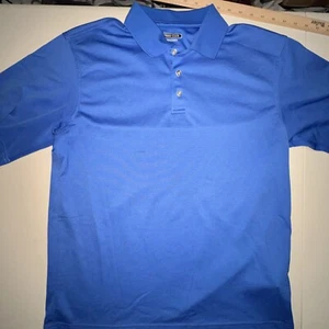 Cypress Club Golf Shirt Mens Large Blue Performance Short Sleeve Wicking - Picture 1 of 14