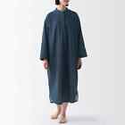 MUJI 100% Organic Cotton Double Gauze Pajama Dress Dark Navy FedEx