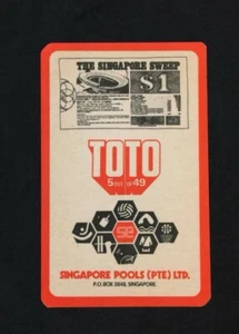 1972 Singapore Pools (Pte) Ltd. Glücksspiel Spiel TOTO Taschenkalender  - Bild 1 von 2