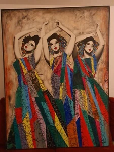CHINAS - Obra actual Acrílico y Decoupage - Imagen 1 de 12