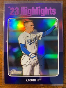 2024 Topps Heritage High Number Freddie Freeman #2 2.000th Hit viola cromato - Foto 1 di 2