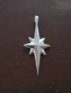 13x31mm Mediano Estrella de Navidad de Belén Cruz Natividad Plata Esterlina Dije - Imagen 1 de 5