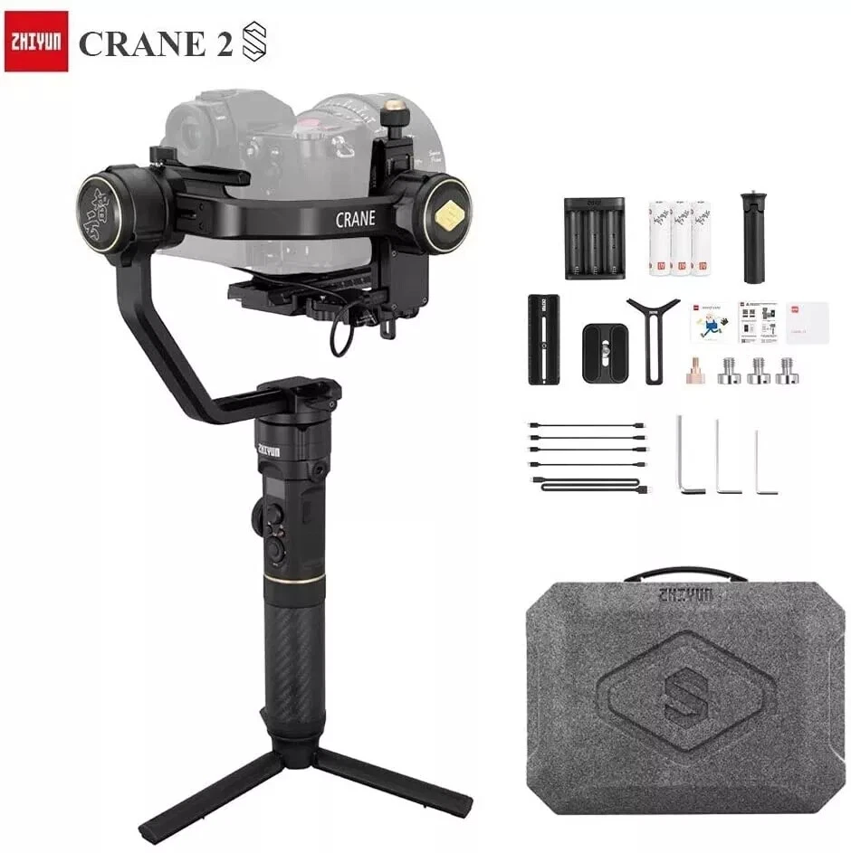 Cardán estabilizador de 3 ejes Zhiyun CRANE 2S para cámara DSLR BMPCC 6K Canon Sony Foto 1 de 4
