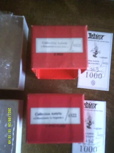 2 BOITES VIDES COLLECTION ASTERIX BONNEMINE ET CETAUTOMATIX FIGURINE PIXI - Imagen 1 de 2
