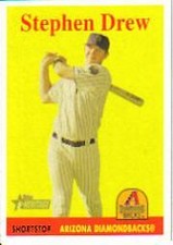 2007 Topps Heritage Arizona Diamondbacks Baseball Card #81b Stephen Drew YT