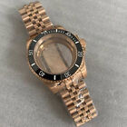 PVD Boîtier en acier SUB + bracelet de montre 40mm verre saphir fond transparent