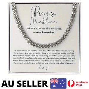 Promise Necklace For Him Cuban Chain - AU Stock - Bild 1 von 7