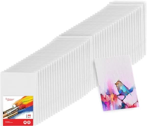 Artlicious Canvases for Painting - Pack of 48, 5 X 7 Inch Blank White Canvas - Picture 1 of 12