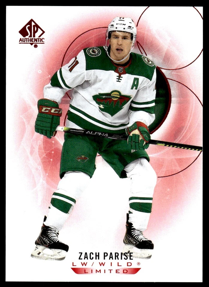 2020-21 SP Authentic Limited Autographs Zach Parise Auto Minnesota Wild #95 R92 - Image 1 of 2