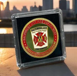Moneda Desafío Departamento de Bomberos de la Ciudad de Baltimore ¡con Estuche! - Imagen 1 de 2