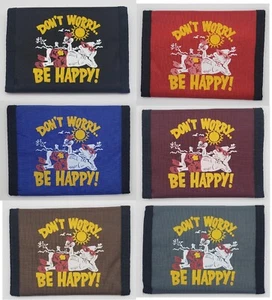 Wallet Don't Worry Be Happy Vintage 1980s Nos Rare Collectable Bifold - Picture 1 of 19
