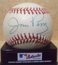 JIM PERRY MINNESOTA TWINS SIGNED AUTOGRAPHED AMERICAN LEAGUE A.L BASEBALL W/COA 